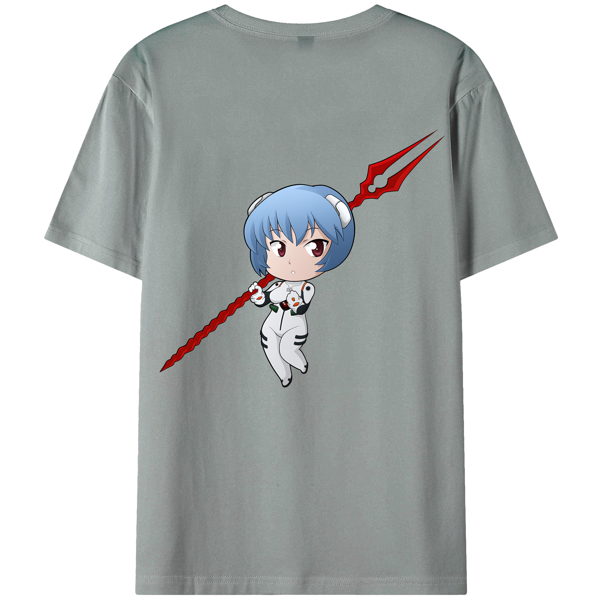 （画像用） EVA 新世紀エヴァンゲリオン 綿100％ メンズ半袖Tシャツ（バックプリント） 通気性